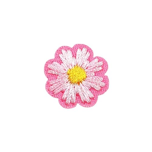 20 Stück mit Blumen bestickte Aufnäher, kleine Streifen for Aufbügeln for Kleidung, Stoffdekorationen, DIY-Bastelprojekte(Pink) von CRCRC