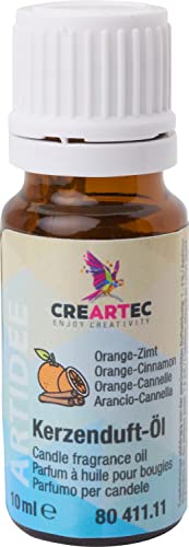 CREARTEC - Kerzenduftöl - Duftnote: Wildflieder - Parfümöl zur Herstellung von individuell duftenden Kerzen - 10 ml - Made in Germany Orange & Zimt von CREARTEC