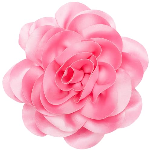 CREATCABIN 20cm Große Blumenbrosche Rosa Extra Große Kamelien Brosche Anstecknadeln Für Kleidung Abnehmbare Anstecknadeln Satinstoff Brosche Für Hochzeit Party Bankett Anzug Zubehör Schmuck Geschenke von CREATCABIN