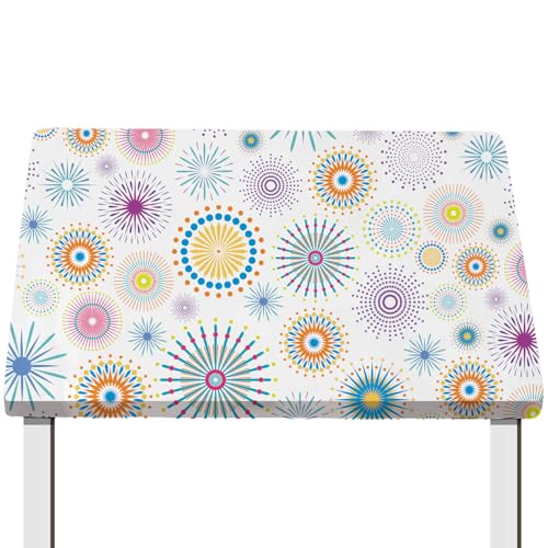 CREATCABIN 76x122cm Elastische Tischdecke Rechteckige Tischdecke Wasserdicht Waschbar Wiederverwendbar Auslaufsicher Kratzfest Passender Tisch Für Camping Picknick Party Grillen Esszimmer Abendessen von CREATCABIN