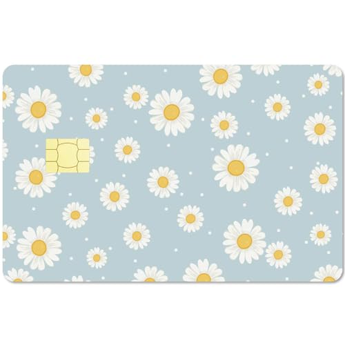 CREATCABIN April Daisy Karten-Skin-Aufkleber,Debit-Kreditkarten-Skins,Die Bankkarten-Schutzaufkleber Abdecken,Wasserdicht,Kratzfest,Keine Blasen,Schlank Für EBT-Transport,Schlüsselkarte,186x137mm von CREATCABIN