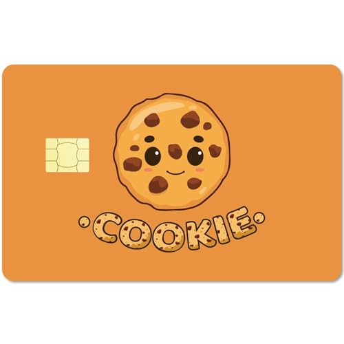 CREATCABIN Cookies-Karten-Skin-Aufkleber,Debit-Kreditkarten-Skins,Die Cartoon-Bankkarten-Schutzaufkleber Abdecken,Wasserfest,Keine Blasen,Schmal Für EBT-Transport,Schlüsselkarte,Orange,186x137mm von CREATCABIN