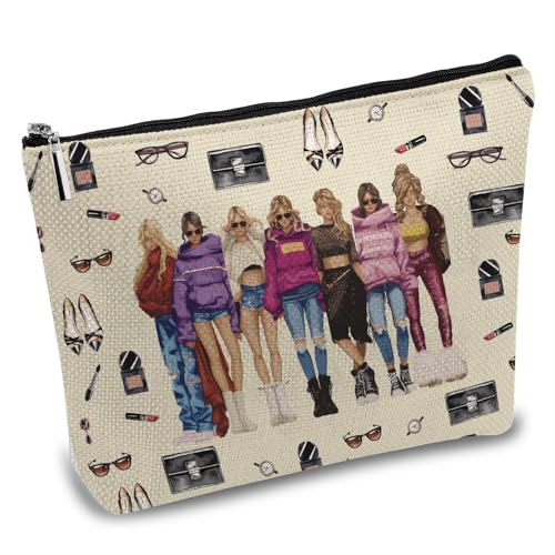 CREATCABIN Make Up Taschen Damen Kosmetiktasche Modisches Menschliches Mehrzweck Federmäppchen Mit Metallreißverschluss Tasche Organizer Kulturbeutel Reisegeldbörse Beutel Make Up Geschenke 25x18cm von CREATCABIN