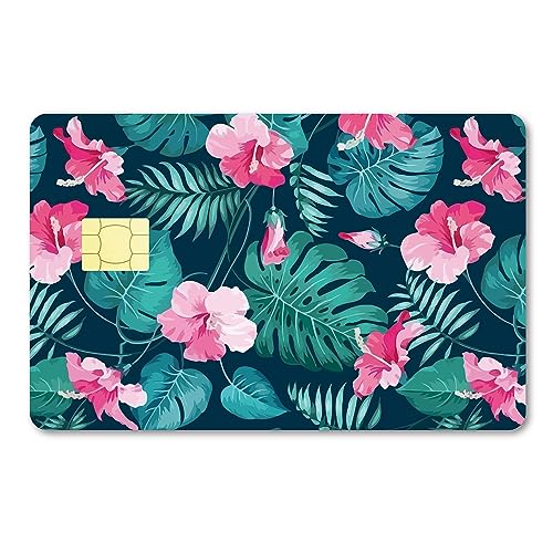 CREATCABIN Monstera-Karten-Skin-Aufkleber,Blumen-Debit-Kreditkarten-Skins,Tropische Pflanze,Personalisierender Bankkarten-Schutz,Wasserdicht,Schlank,Kratzfest Für Schlüssel-Bankkarten,186.3x137.3mm von CREATCABIN