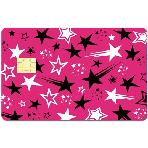 CREATCABIN Star Kreditkarten Skins Debitkarten Skin Aufkleber Blasenfrei Schmal Personalisieren Bankkarten Schutzaufkleber PVC Wasserfest Entfernbar Für Transport Schlüssel Geschenkkarten 18.6x13.7cm von CREATCABIN