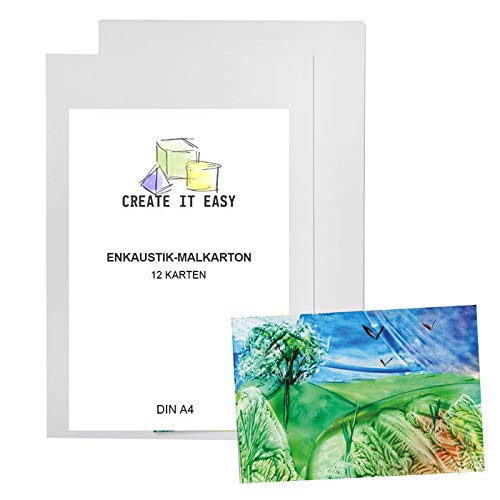 NEU Create It Easy Enkaustik Malkarton, A4, 12 Karten von CREATE IT EASY