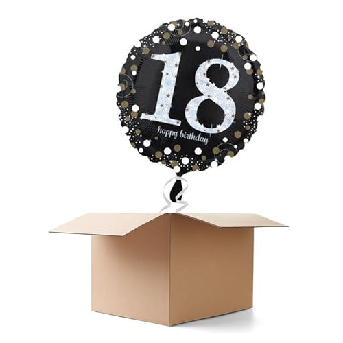 Ballongrüsse H-Birthday, Sparkling 18, 1 Ballon von CREATIV DISCOUNT