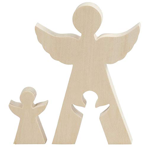 CREATIV DISCOUNT® NEU 2in1 Holzfigur, Engel von CREATIV DISCOUNT