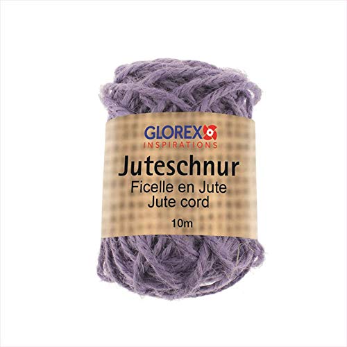 CREATIV DISCOUNT® NEU Glorex Juteschnur, 10 x 0,03m, Lila von CREATIV DISCOUNT