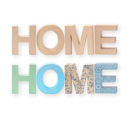 CREATIV DISCOUNT® Papp-Buchstaben-Set Home, Deko-Schriftzug 17,5cm hoch von CREATIV DISCOUNT