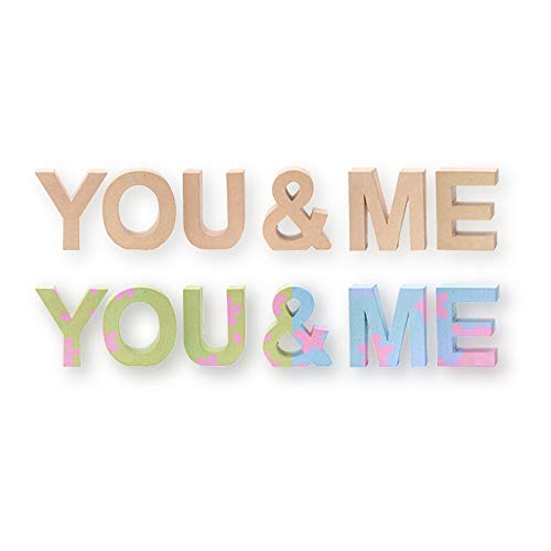 CREATIV DISCOUNT® Papp-Buchstaben-Set You & ME, Deko-Schriftzug 17,5cm hoch von CREATIV DISCOUNT