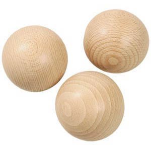 CREATIV DISCOUNT ® Holzkugel ohne Bohrung, Größe 50mm, 4 Stück, CSH15OB50 von CREATIV DISCOUNT