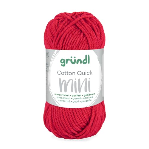 CREATIV DISCOUNT Baumwollgarn/Häkelgarn, Baumwolle-Cotton Mini, 15 g, Rot von CREATIV DISCOUNT