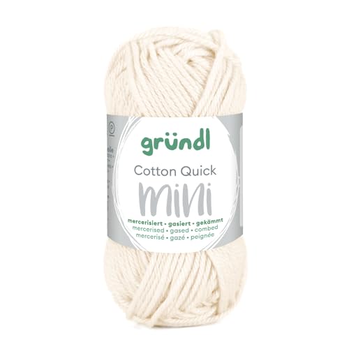 CREATIV DISCOUNT Baumwollgarn/Häkelgarn, Baumwolle-Cotton Mini, 15 g, Wollweiß von CREATIV DISCOUNT