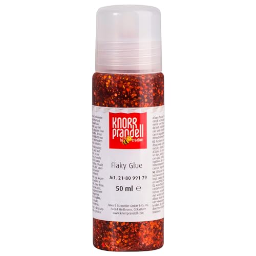 Glitterfarbe Flaky Glue, mit Linerspitze, 50 ml, Kupfer von CREATIV DISCOUNT