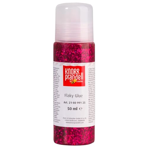 Glitterfarbe Flaky Glue, mit Linerspitze, 50 ml, Pink von CREATIV DISCOUNT