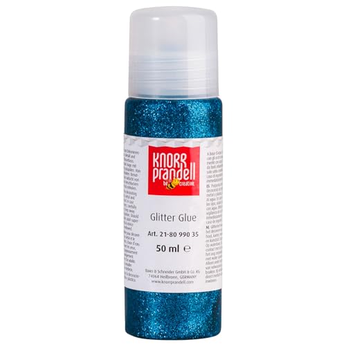 CREATIV DISCOUNT Glitterfarbe Glitter Glue, mit Linerspitze, 50 ml, Blau von CREATIV DISCOUNT