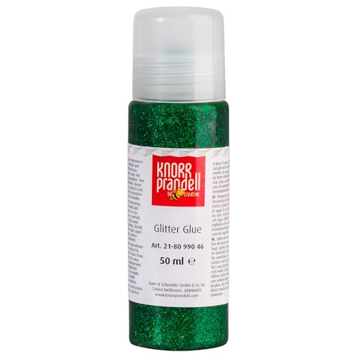 Glitterfarbe Glitter Glue, mit Linerspitze, 50 ml, Dunkelgrün von CREATIV DISCOUNT