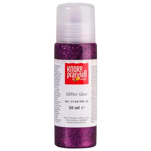 Glitterfarbe Glitter Glue, mit Linerspitze, 50 ml, Dunkellila von CREATIV DISCOUNT