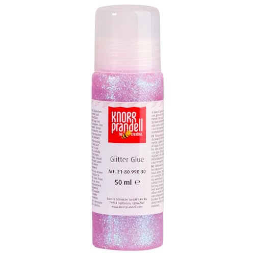 CREATIV DISCOUNT Glitterfarbe Glitter Glue, mit Linerspitze, 50 ml, Flieder von CREATIV DISCOUNT