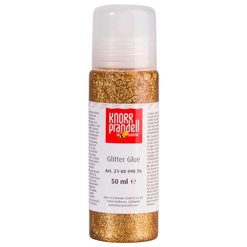 CREATIV DISCOUNT Glitterfarbe Glitter Glue, mit Linerspitze, 50 ml, Gold von CREATIV DISCOUNT