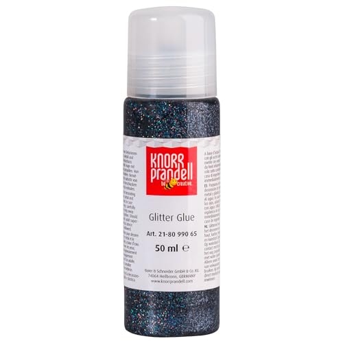 CREATIV DISCOUNT Glitterfarbe Glitter Glue, mit Linerspitze, 50 ml, Grau von CREATIV DISCOUNT