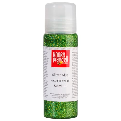 CREATIV DISCOUNT Glitterfarbe Glitter Glue, mit Linerspitze, 50 ml, Grün von CREATIV DISCOUNT