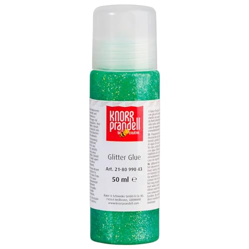 CREATIV DISCOUNT Glitterfarbe Glitter Glue, mit Linerspitze, 50 ml, Hellgrün von CREATIV DISCOUNT