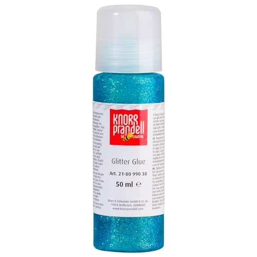 CREATIV DISCOUNT Glitterfarbe Glitter Glue, mit Linerspitze, 50 ml, Türkis von CREATIV DISCOUNT