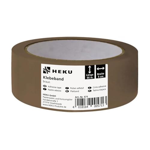 CREATIV DISCOUNT Heku Klebeband, Braun, 5cm x 66m von CREATIV DISCOUNT