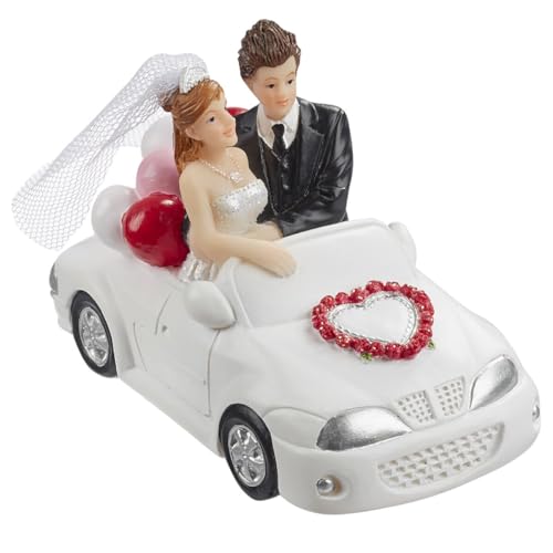 CREATIV DISCOUNT Hochzeitspaar im Auto, Größe 10 x 5,5 cm von CREATIV DISCOUNT