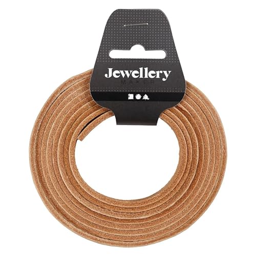 CREATIV DISCOUNT Lederband Natur, Breite 10 mm, Stärke 2 mm, Länge 2 m von CREATIV DISCOUNT