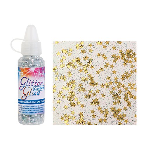 CREATIV DISCOUNT NEU GlitterGlue Confetti, 53ml, Sterne Gold von CREATIV DISCOUNT