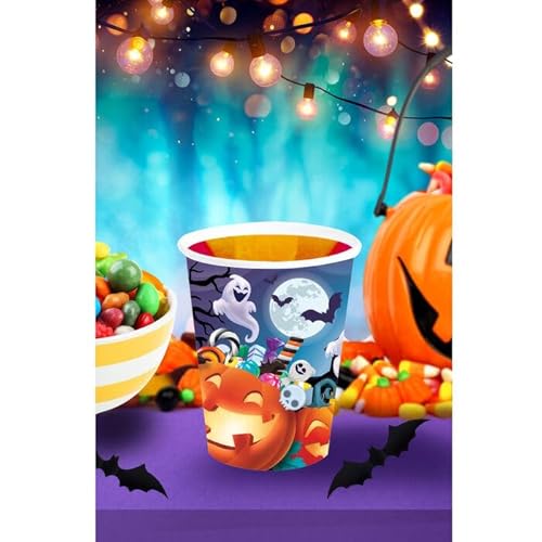 CREATIV DISCOUNT NEU Papp-Becher Halloween Geister Party, ca. 240ml, 6 Stück von CREATIV DISCOUNT