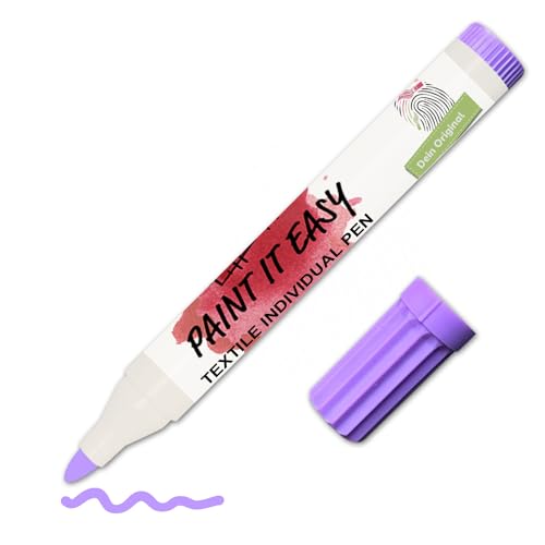 CREATIV DISCOUNT PAINT IT EASY Textilstift/Stoff-Malstift für helle Stoffe, 2-4 mm, Violett von CREATIV DISCOUNT