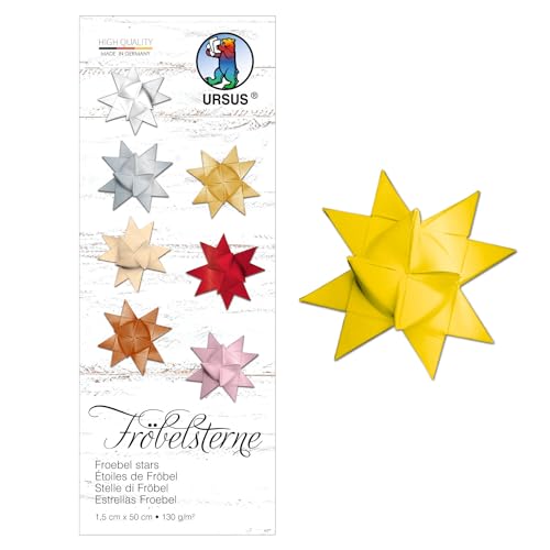 CREATIV DISCOUNT Papierstreifen 130g/qm, 100 Stück 1,5x50 cm, Gelb von CREATIV DISCOUNT