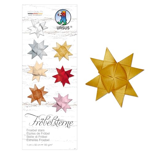 CREATIV DISCOUNT Papierstreifen 130g/qm, 100 Stück 1x50 cm, Gold Glänzend von CREATIV DISCOUNT