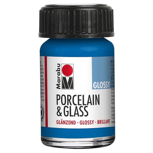 CREATIV DISCOUNT Porzellan- / Keramik- / Glasmalfarbe Glossy/Glänzend, 15 ml, Enzian von CREATIV DISCOUNT