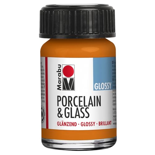 CREATIV DISCOUNT Porzellan- / Keramik- / Glasmalfarbe Glossy/Glänzend, 15 ml, Orange von CREATIV DISCOUNT