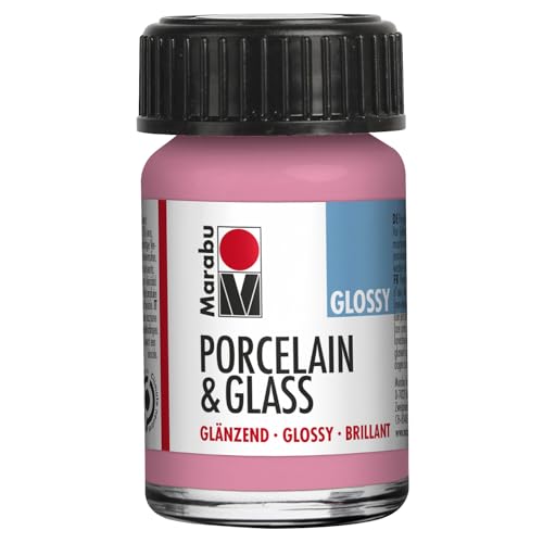 CREATIV DISCOUNT Porzellan- / Keramik- / Glasmalfarbe Glossy/Glänzend, 15 ml, Rosa von CREATIV DISCOUNT