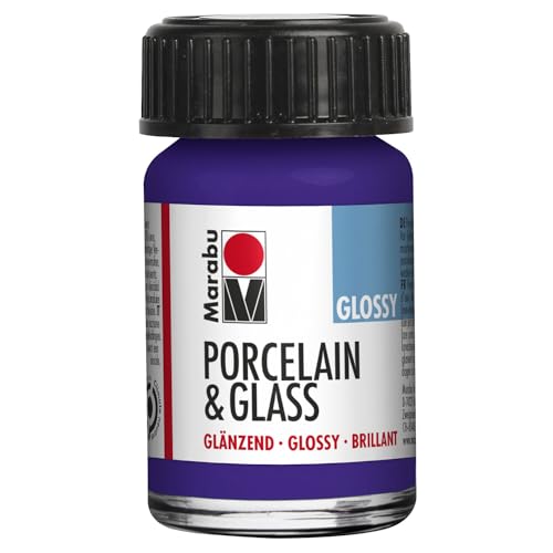 CREATIV DISCOUNT Porzellan- / Keramik- / Glasmalfarbe Glossy/Glänzend, 15 ml, Violett von CREATIV DISCOUNT