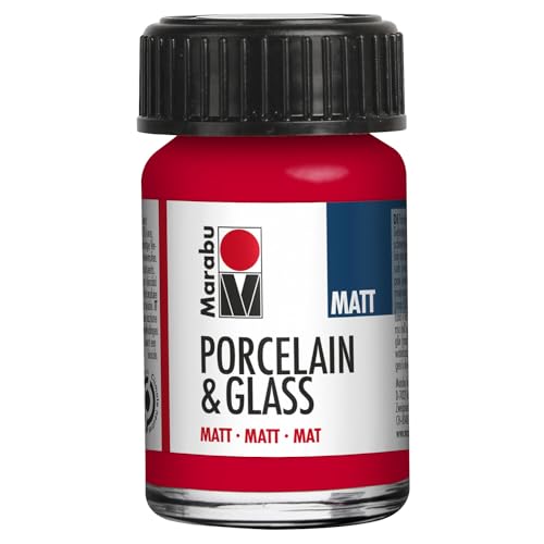 CREATIV DISCOUNT Porzellan- / Keramik- / Glasmalfarbe Matt, 15 ml, Kirsche von CREATIV DISCOUNT