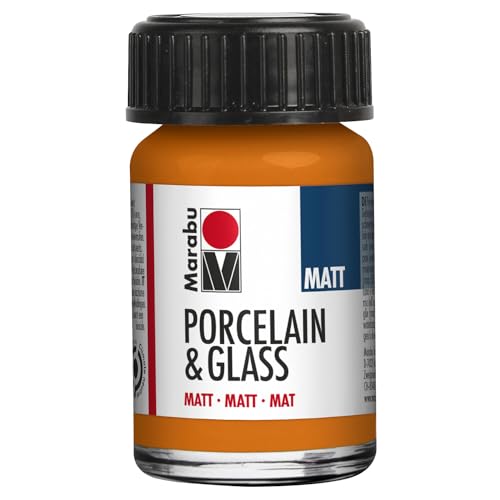 CREATIV DISCOUNT Porzellan- / Keramik- / Glasmalfarbe Matt, 15 ml, Orange von CREATIV DISCOUNT