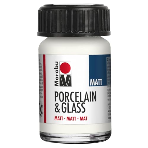 CREATIV DISCOUNT Porzellan- / Keramik- / Glasmalfarbe Matt, 15 ml, Weiß von CREATIV DISCOUNT