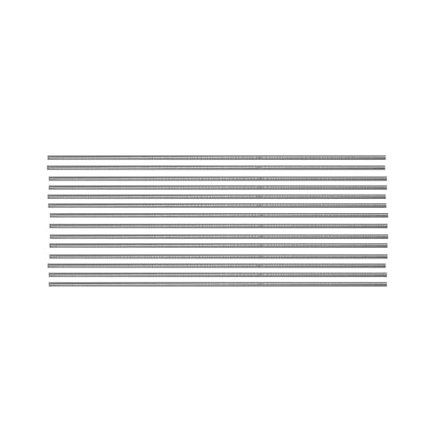 CREATIV DISCOUNT Verzierwachsstreifen halbrund, 14 Stück, 200 x 2 mm, Silber von CREATIV DISCOUNT