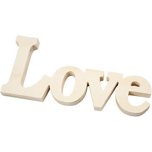 CREATIV Discount ® Holz-Deko Schriftzug Love, ca. 23x10 cm von CREATIV DISCOUNT