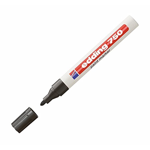 Edding 750 paint marker blickdicht schwarz Rundspitze [10 Stück] von CREATIV DISCOUNT