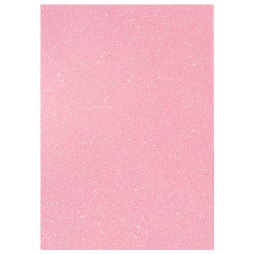 Glitter-Karton, 200 g/qm, einseitig mit Glitzer, DIN A4, Rosa Irisierend von CREATIV DISCOUNT