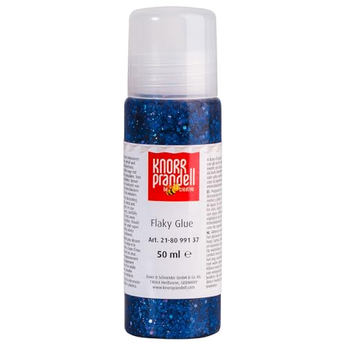 Glitterfarbe Flaky Glue, mit Linerspitze, 50 ml, Dunkelblau von CREATIV DISCOUNT