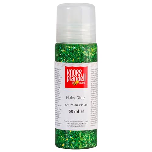 Glitterfarbe Flaky Glue, mit Linerspitze, 50 ml, Grün von CREATIV DISCOUNT